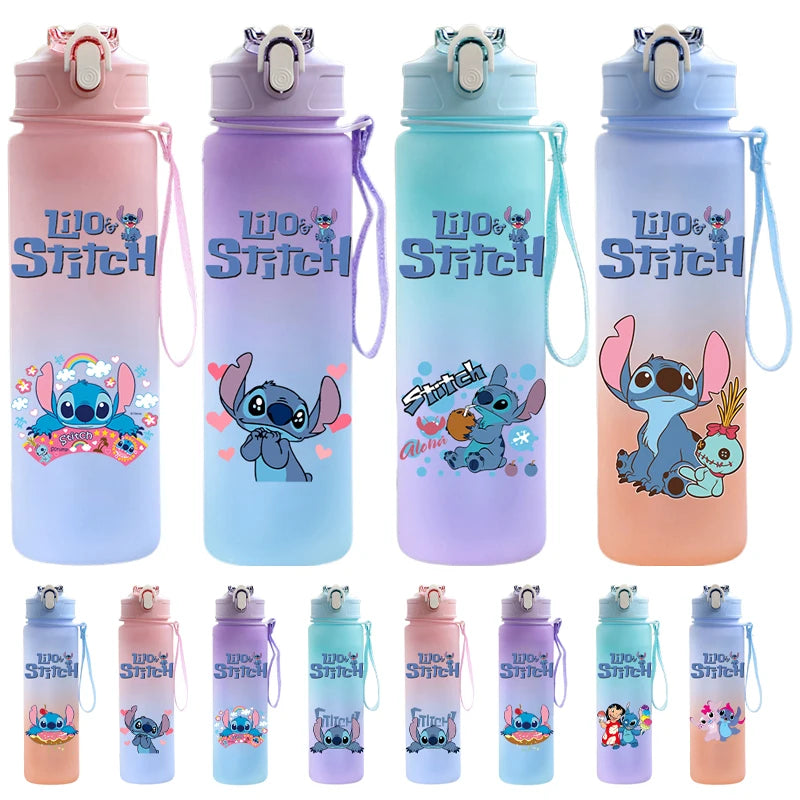 Minisom Lilo & Stitch 750ml çizgi film su şişesi - çocuklar ve anime hayranları için mükemmel hediye