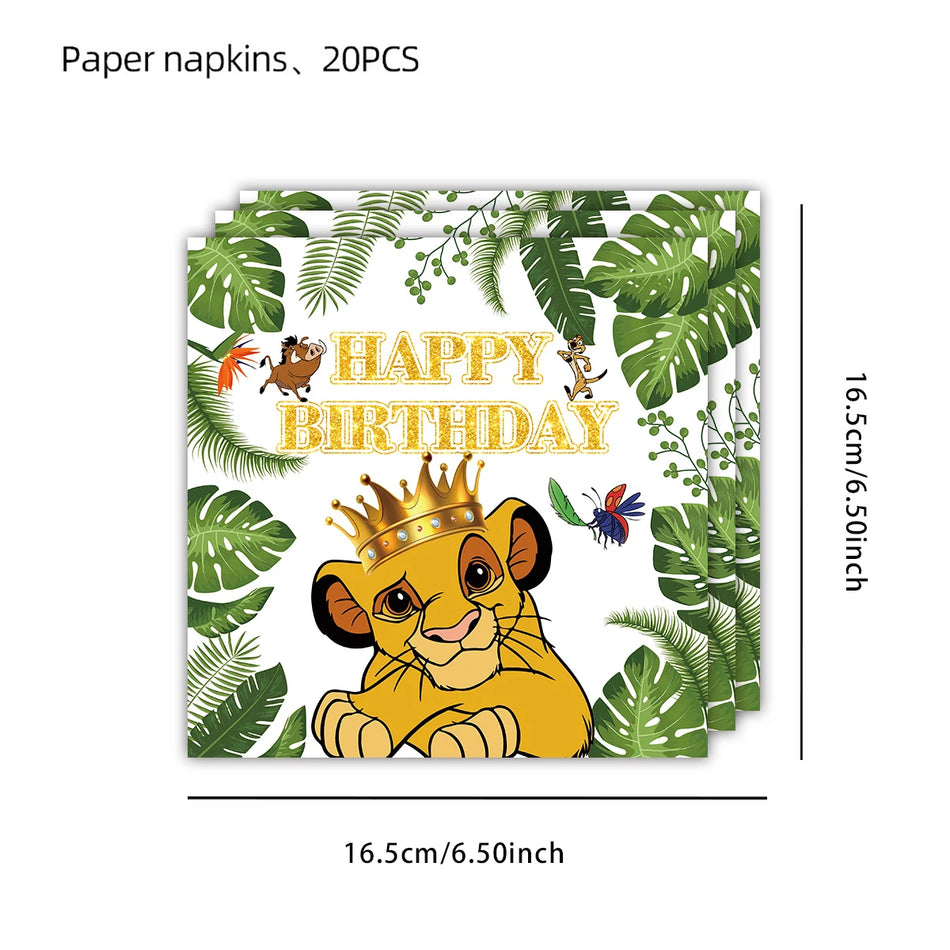 Lion King Simba Disposable Party Tableware Set - Cyprus