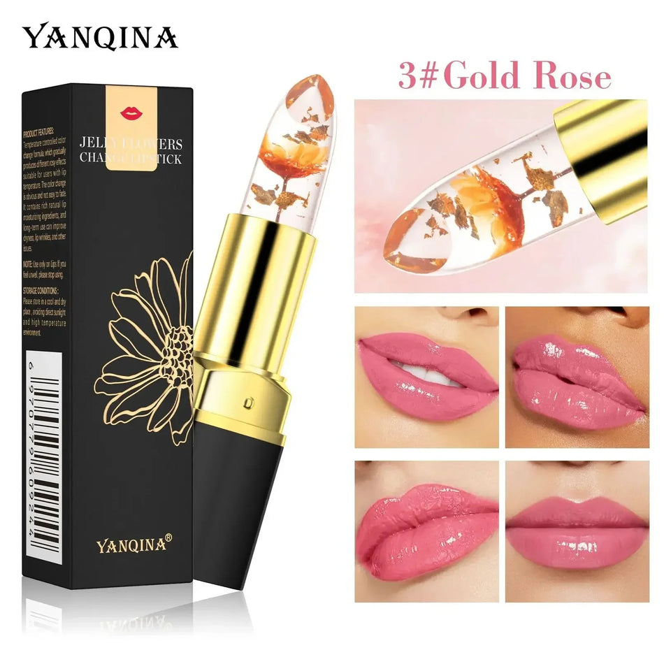 YANQINA Magic Lipstick Florett Jelly - Long Lasting Gold Foil, 24 Hours - Cyprus