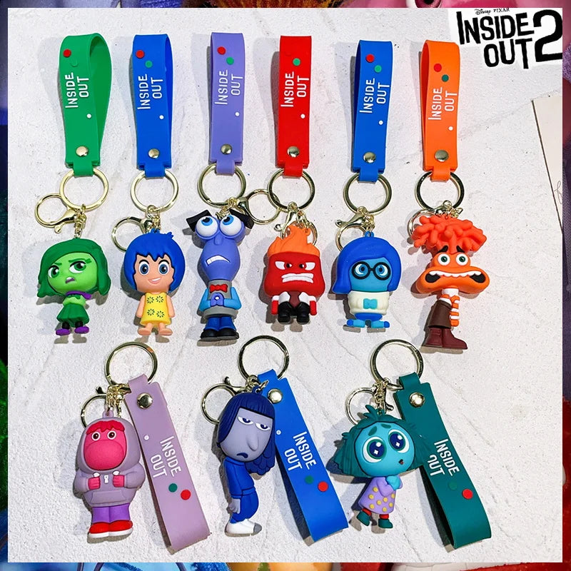 Inside Out 2 Keychain Set: Anxiety, Disgust, Fear, Joy, Sadness & Anger - Cyprus