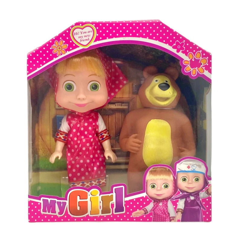 🔵 Miniso Masha и Bear Animated Doll Toy Commor
