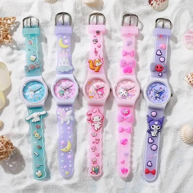 Hello Kitty 3D Pattern Waterproof Quartz Watch for Kids - Cyprus