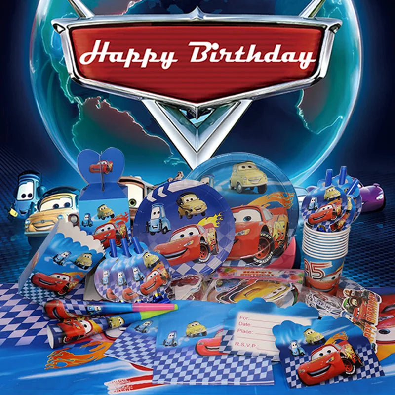 🔵 Набор декорации по случаю вечеринки по случаю дня рождения Disney Cars - Кипр
