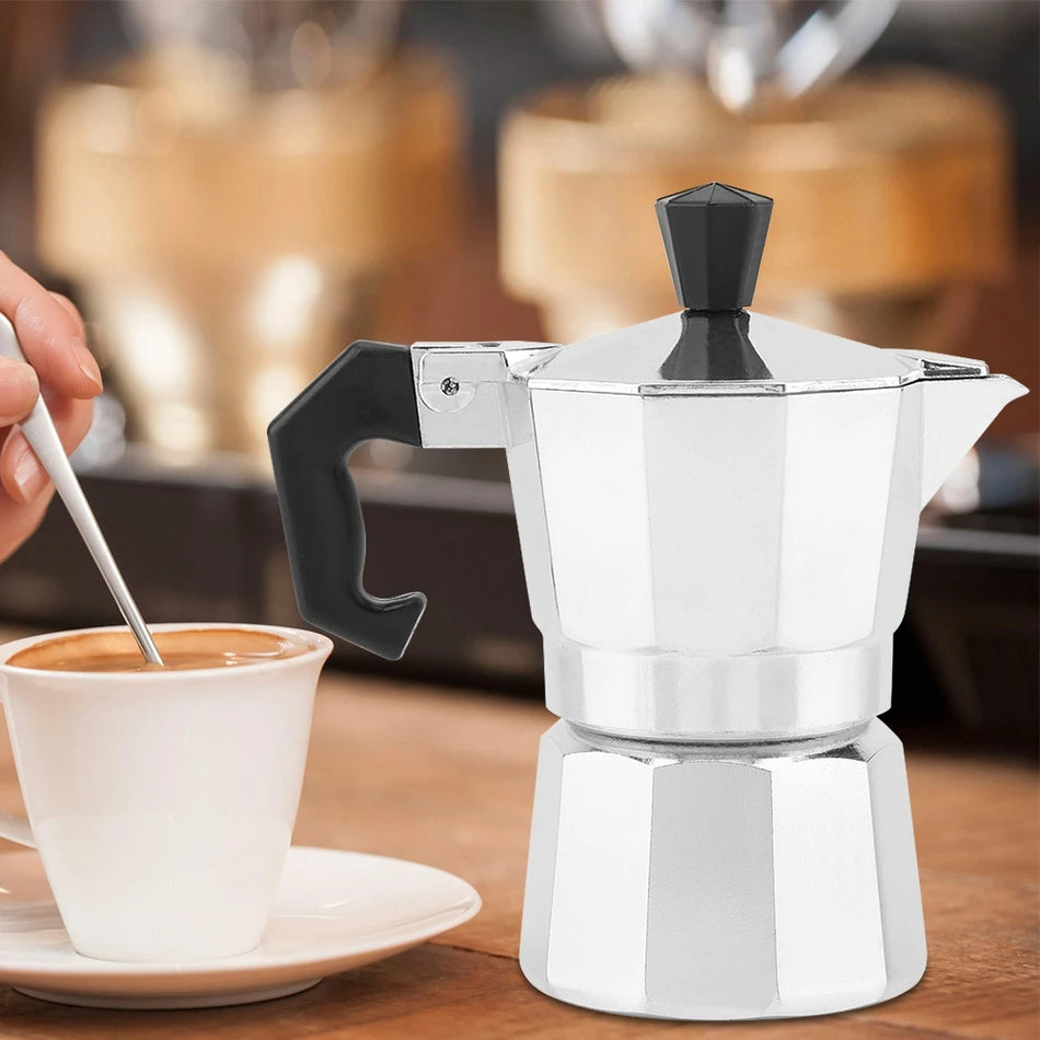 50mL One-Cup Aluminium Italian Coffee Maker - Cyprus