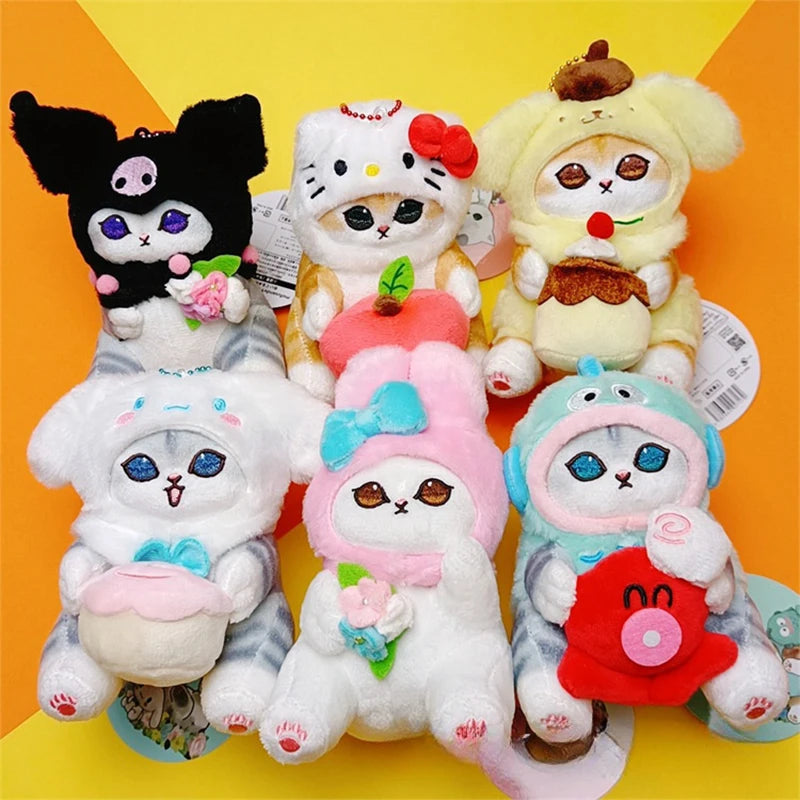 Sanrio Plush Caychain - милая акула, жареные креветки и аксессуары куроми