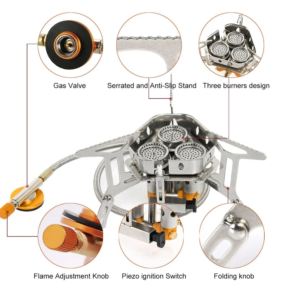 Widesea 3500W Portable Camping Gas Stove 🏕️