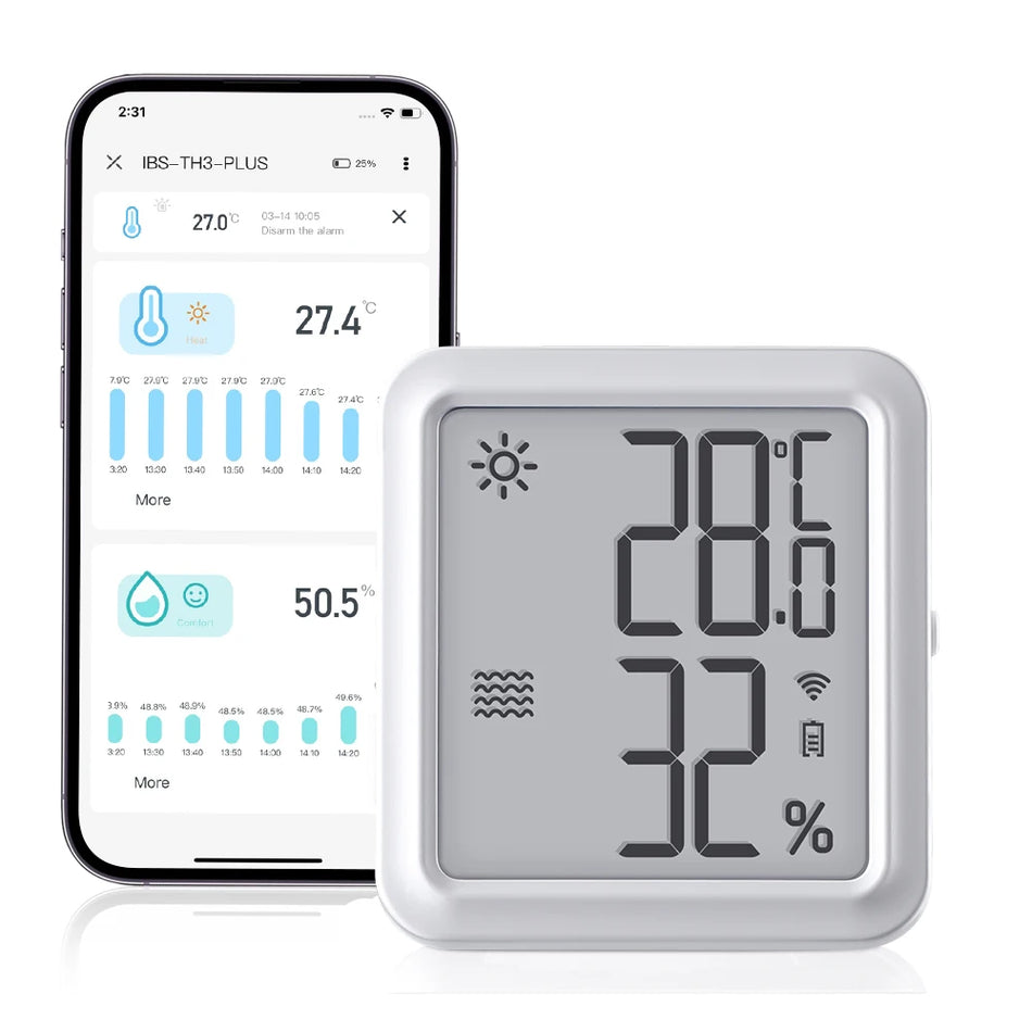 Inkbird IBS-TH3-Plus WiFi Smart Temperatur & Feuchtigkeitssensor mit LCD-Anzeige