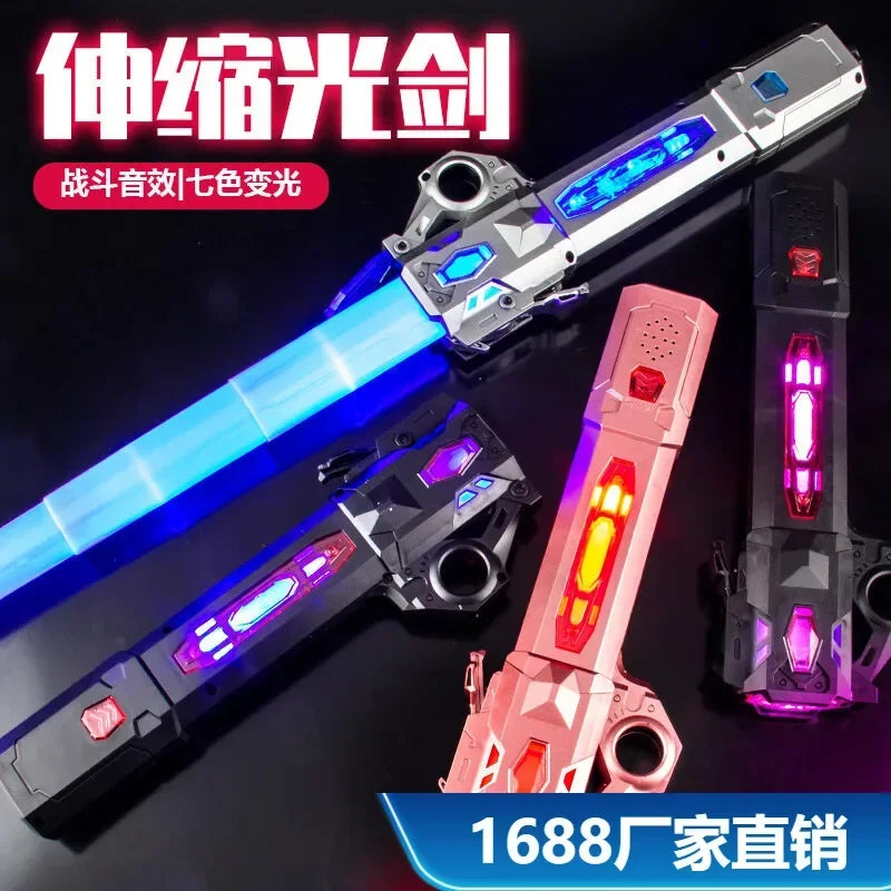 Telescopic Colourful Lightsaber with Sound Effects for Kids