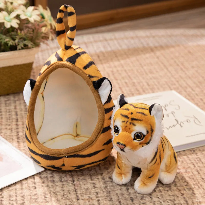 18cm Soft Plush Animal Dolls - Tiger, Leopard, Giraffe, Lion - Cyprus