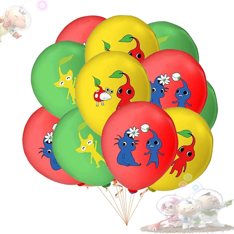 Pikmin 12pcs Latex Balloons for Birthday Decorations - Cyprus