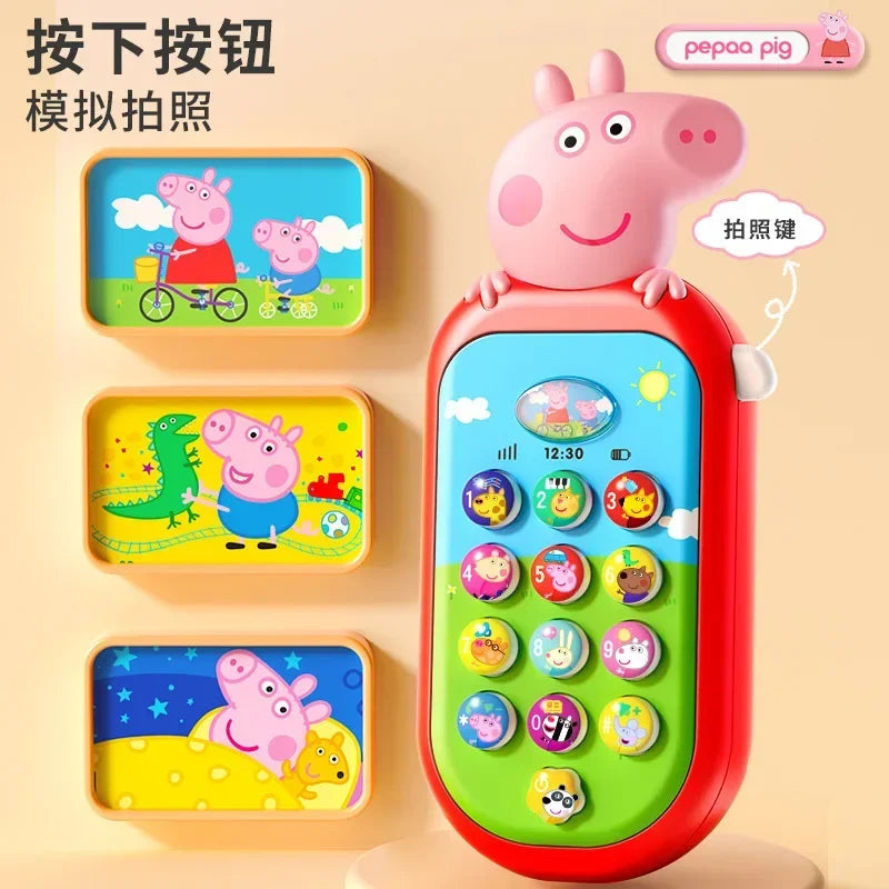 🔵 Peppa Pig Peggy Çocuk Oyuncakları Telefon Bebek Bulmaca Eğitimi Kıbrıs