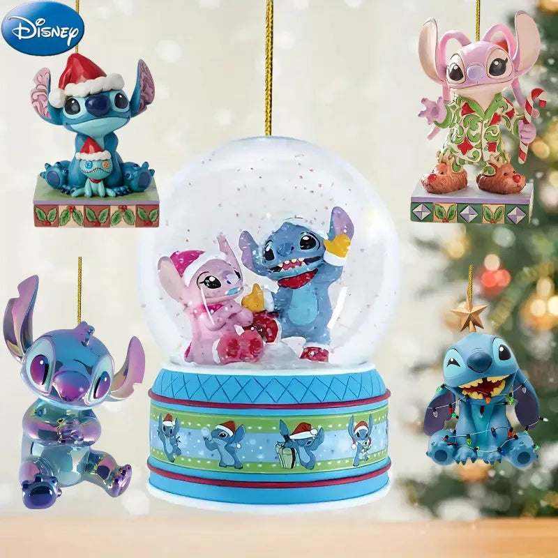 Disney Stitch Noel süsleri - akrilik karikatür ağaç süslemeleri