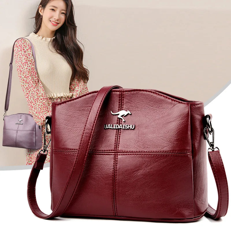 Elegant Embroidered PU Leather Tote Bag for Women