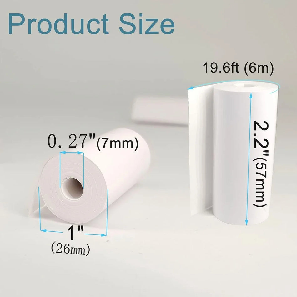 PeriPage 12 Rolls Coreless Thermal Print Paper for Kids Instant Cameras - Cyprus