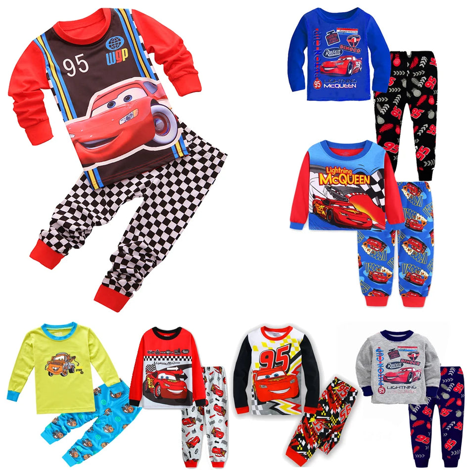 Cars McQueen Cartoon Cotton Pyjamas Set for Kids - Cyprus