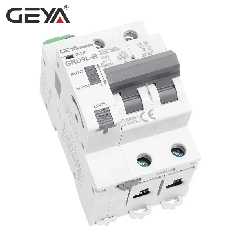 Geya Mini Auto Circuit Breaker Recloser GRD9L-R GYM9 2P MCB 6KA CE CERTIFIED