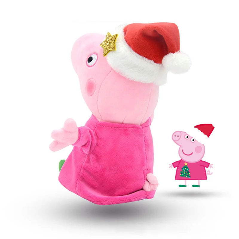 30 cm Peppa Pig Christmas Plush Anime Figure - Fun Stuffed George Doll - Kids Toy & Gift - Cyprus