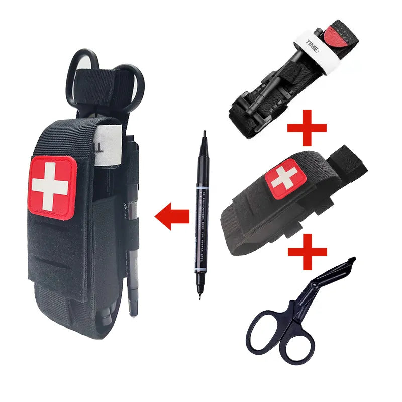 Taktischer Tourniquet 2. Taschenhalter Medizinische Wanderüberleben Erste Aid -Kit Gear Militar Camping Equipment Rescue Outdoor Molle