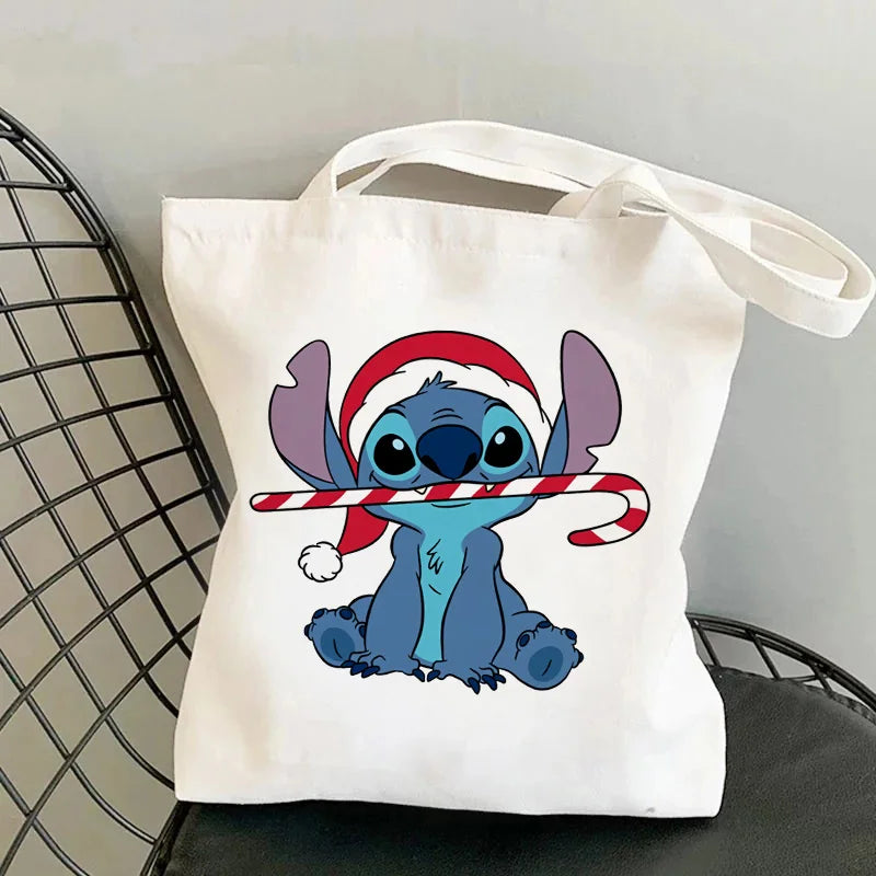 Disney Stitch Canvas Tote Bag - Eco Hip Hop Harajuku Τσάντα ψώνια - Τσάντα ώμου των γυναικών - Κύπρος