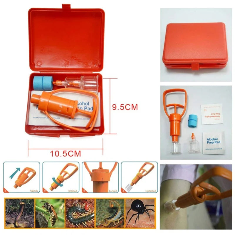 Survivor Venom Extractor Kit: Portable First Aid for Snake and Insect Bites