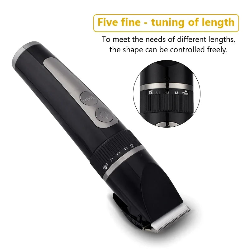 Full Body Washable Electric Hair Clipper Ceramic Professional Fine Adjustable Hair Trimmer Low Noise Hair Cutting Machine Razor