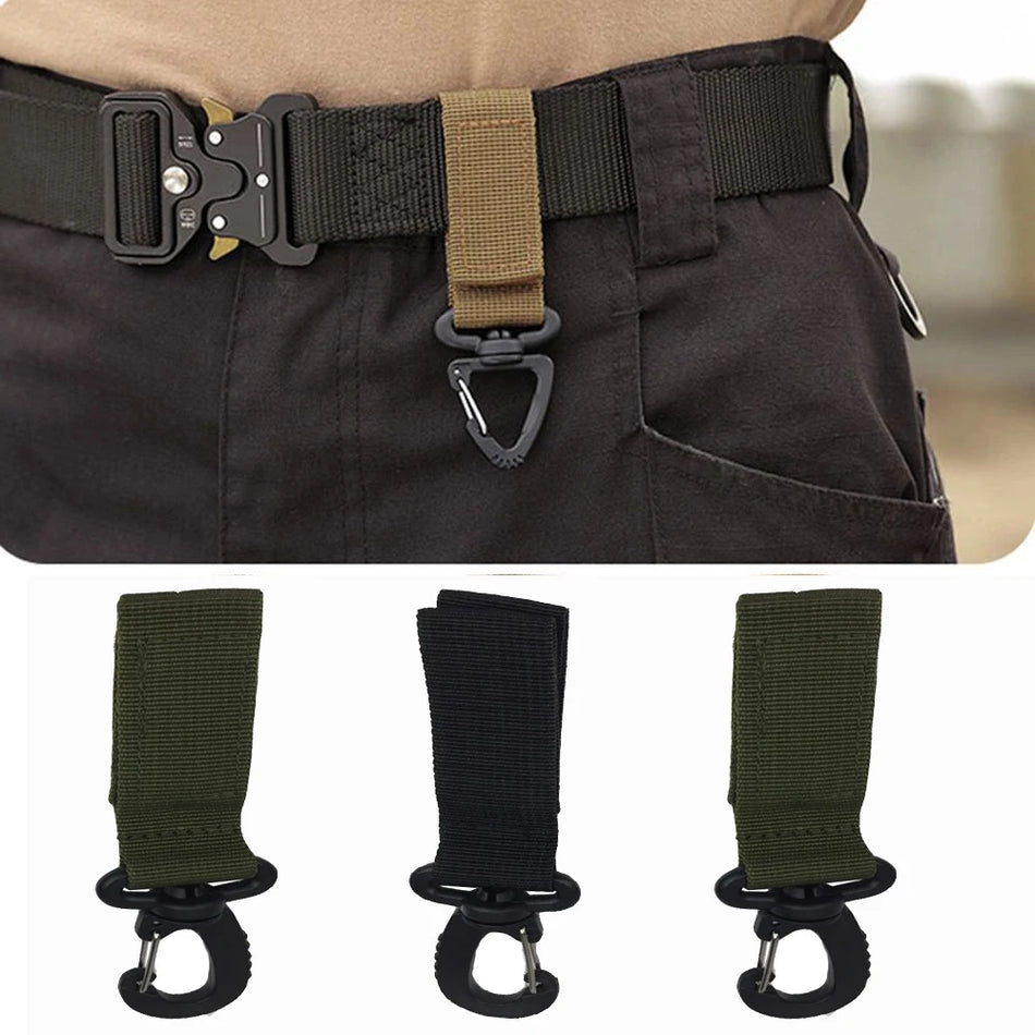 Outdoor Tactical Gear Nylon Knapsack Waist Bag Hook Buckle