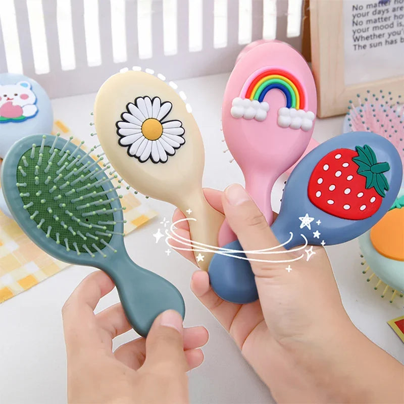 Cute Cartoon Mini Portable Massage Hairbrush - Cyprus