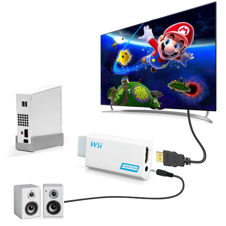 Tegcame Wii - HDMI Dönüştürücü Adaptör - Tam HD 1080P/720P - Kıbrıs