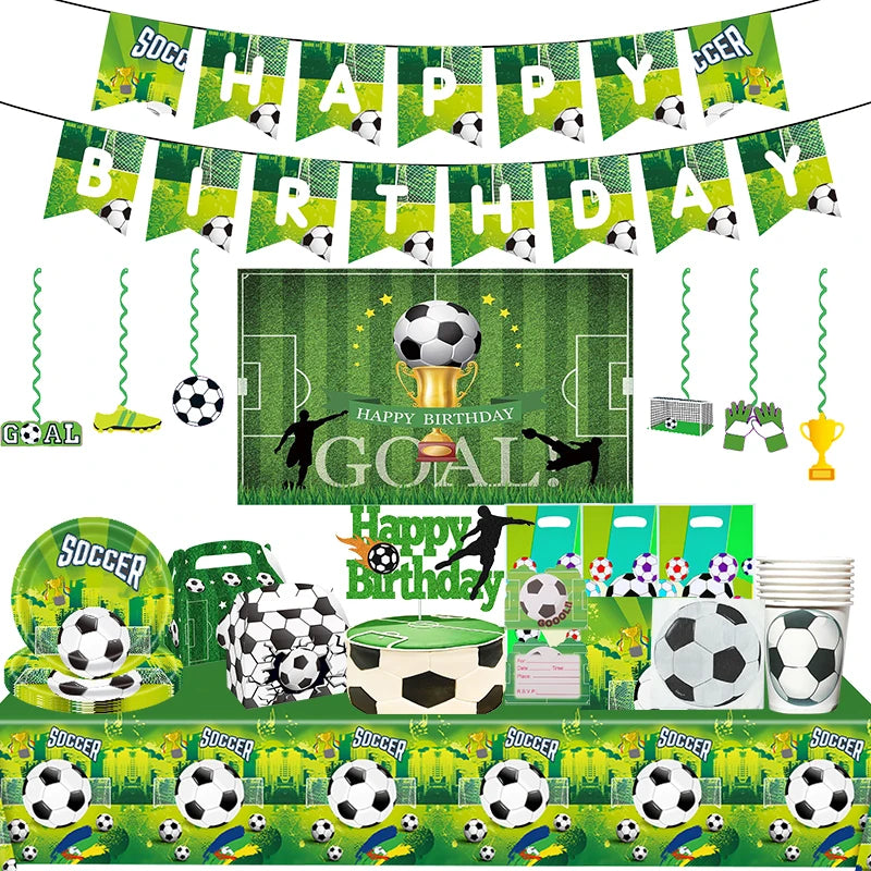 🔵 Soccer Football Theme Birthday Party Decorations - Cyprus