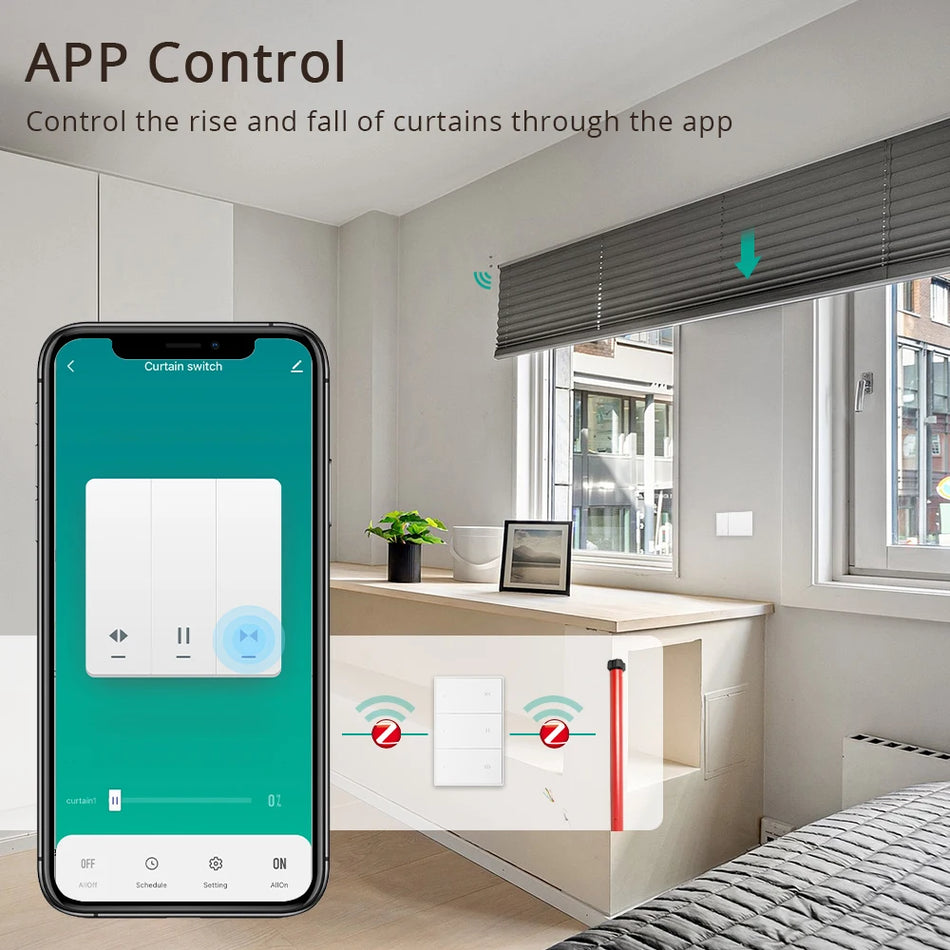 Zemismart tuya zigbee us au smart curtain switch για ηλεκτρικό μηχανοκίνητο κυλίνδρων τοίχωμα τοίχο κουμπί διακόπτη Alexa Google Home