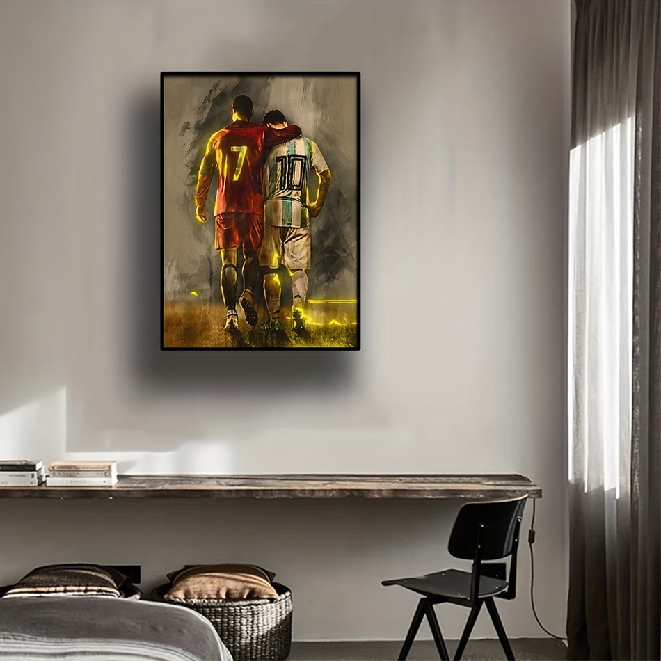 Football Star Modern Art Canvas Poster - Ideal Gift For Bedroom - Wall Decor - Room Decoration - Cyprus