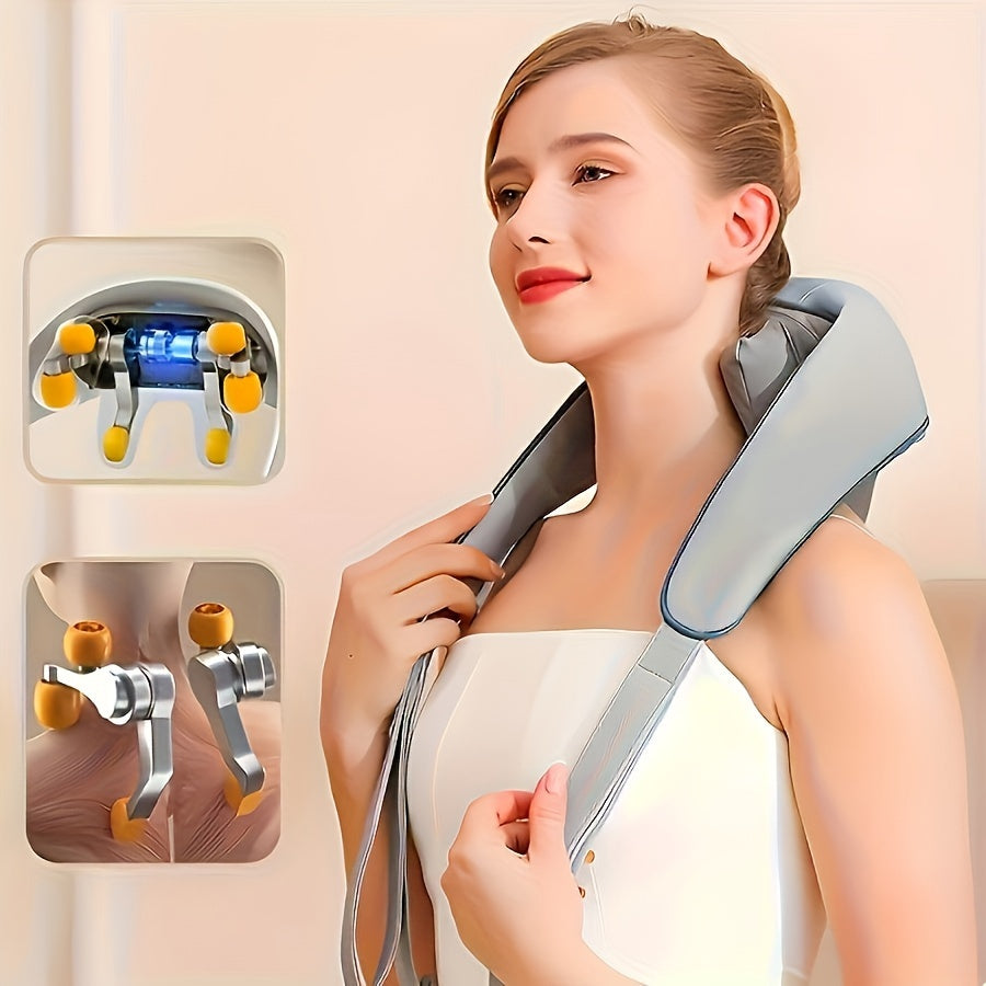 Rechargeable Electric Massage Pillow - Deep Tissue Relief, Portable for Home, Office & Travel - Perfect Gift for Men & Women - Cyprus