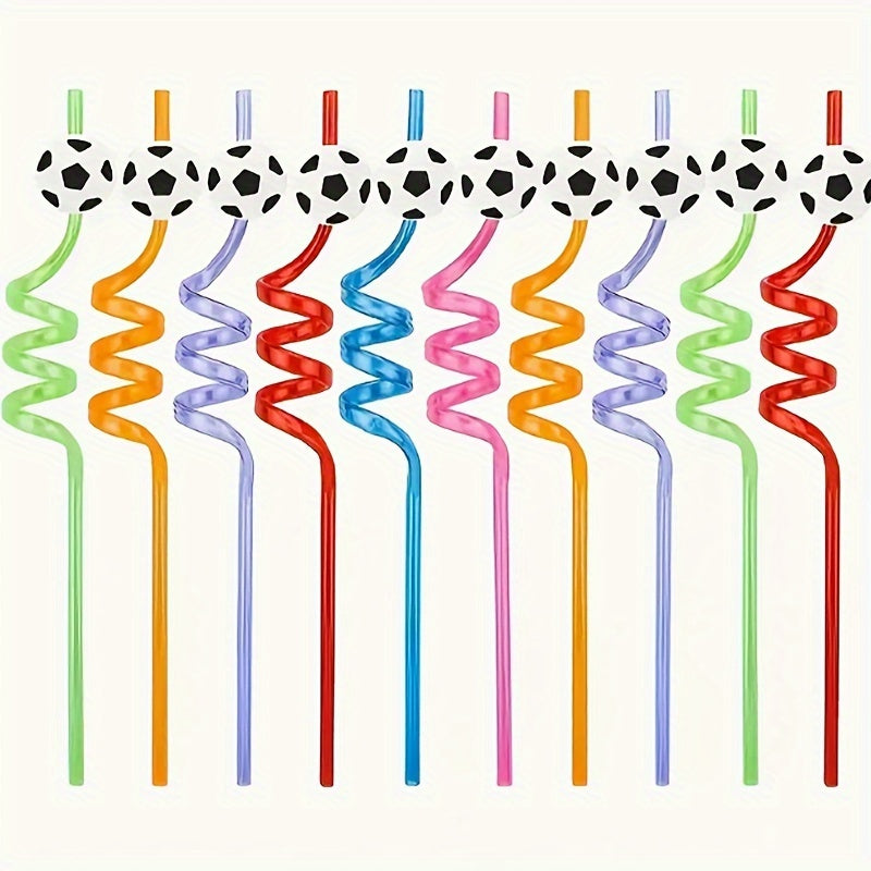🔵 Futbol Partisi Pipetleri - Kutlamalar İçin Renkli Futbol Temalı İçecek Yazıları - Kıbrıs
