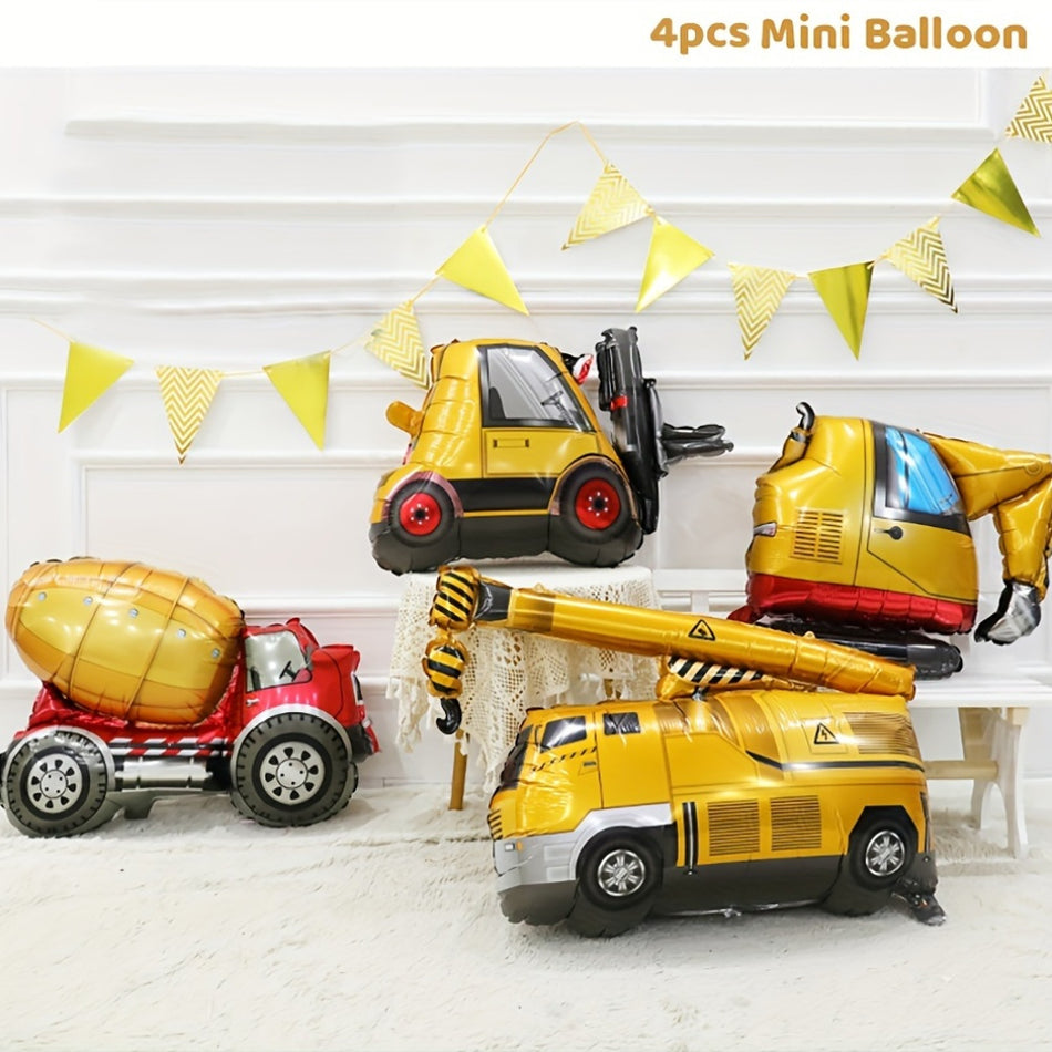 Bob The Builder - 4pcs Construction Thème Film en aluminium Ballon Set pour les célébrations