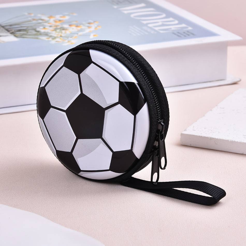 Kids Football Zipper Coin Purse Student Wallet For Boys And Girls Birthday Gifts