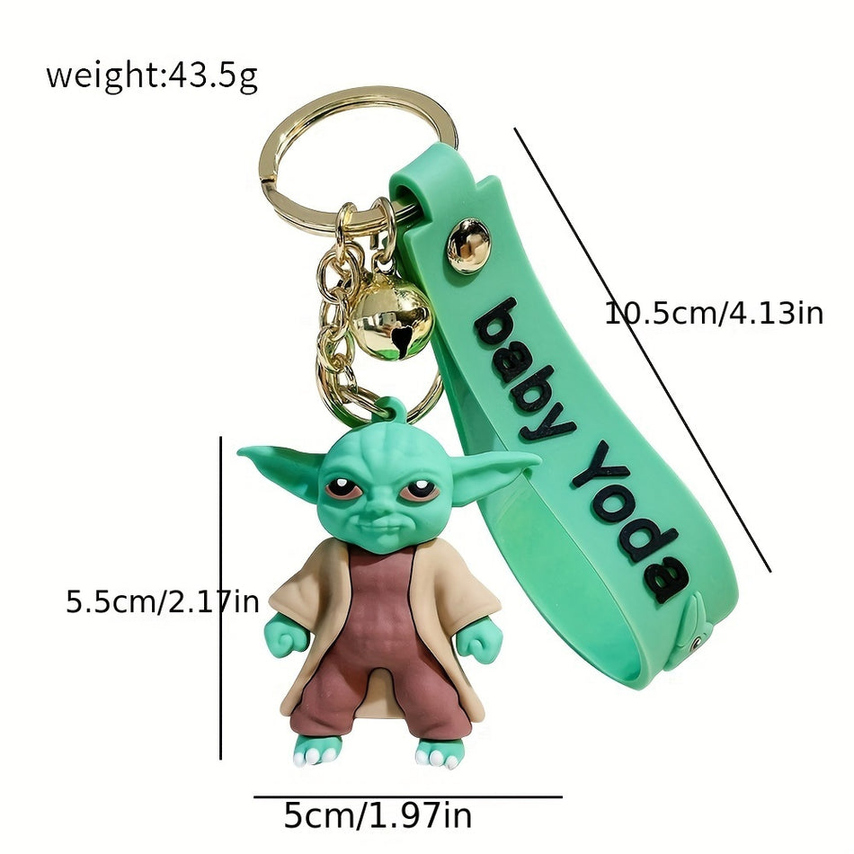 Ume Yoda Keychain - süße Silikon -Cartoon -Anime -Figur, perfekt für Geburtstagsgeschenke und Partygeschäfte, 14+ - Zypern