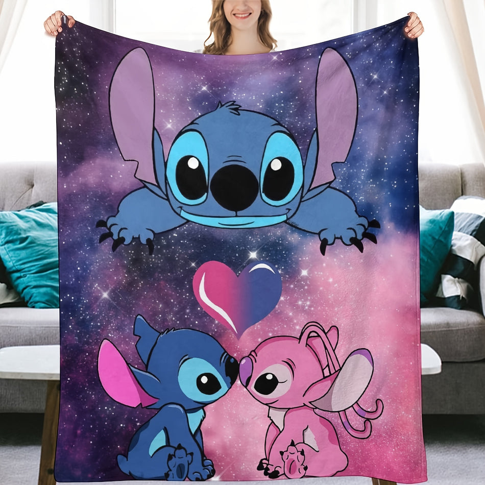 Cute Stitch Super Soft Flannel Throw Blanket - Cozy Magic for Ages 14+ - Cyprus