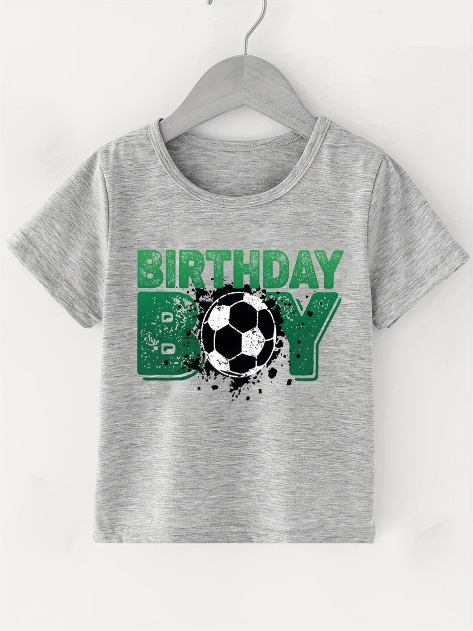 Soccer Birthday Boy Print Boys T-shirt - Cyprus