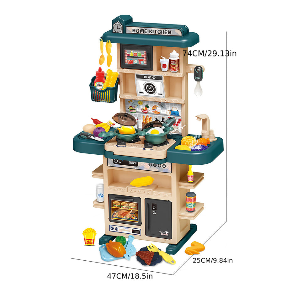 Deluxe Pretend Play Cooking Set with Light Effects, Sound, Water Feature - Ages 3-8 - Great Holiday Gift - Cyprus