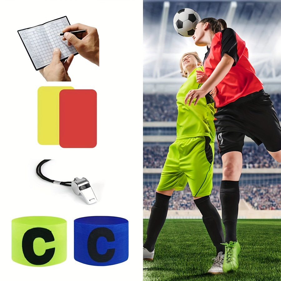 Advanced Soccer Referee Cards Kit with Metal Whistle & Arm Bands - Cyprus