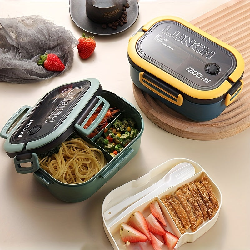 Dual-Compartment Lunch Box with Cutlery - Keep Food Fresh & Convenient - Cyprus