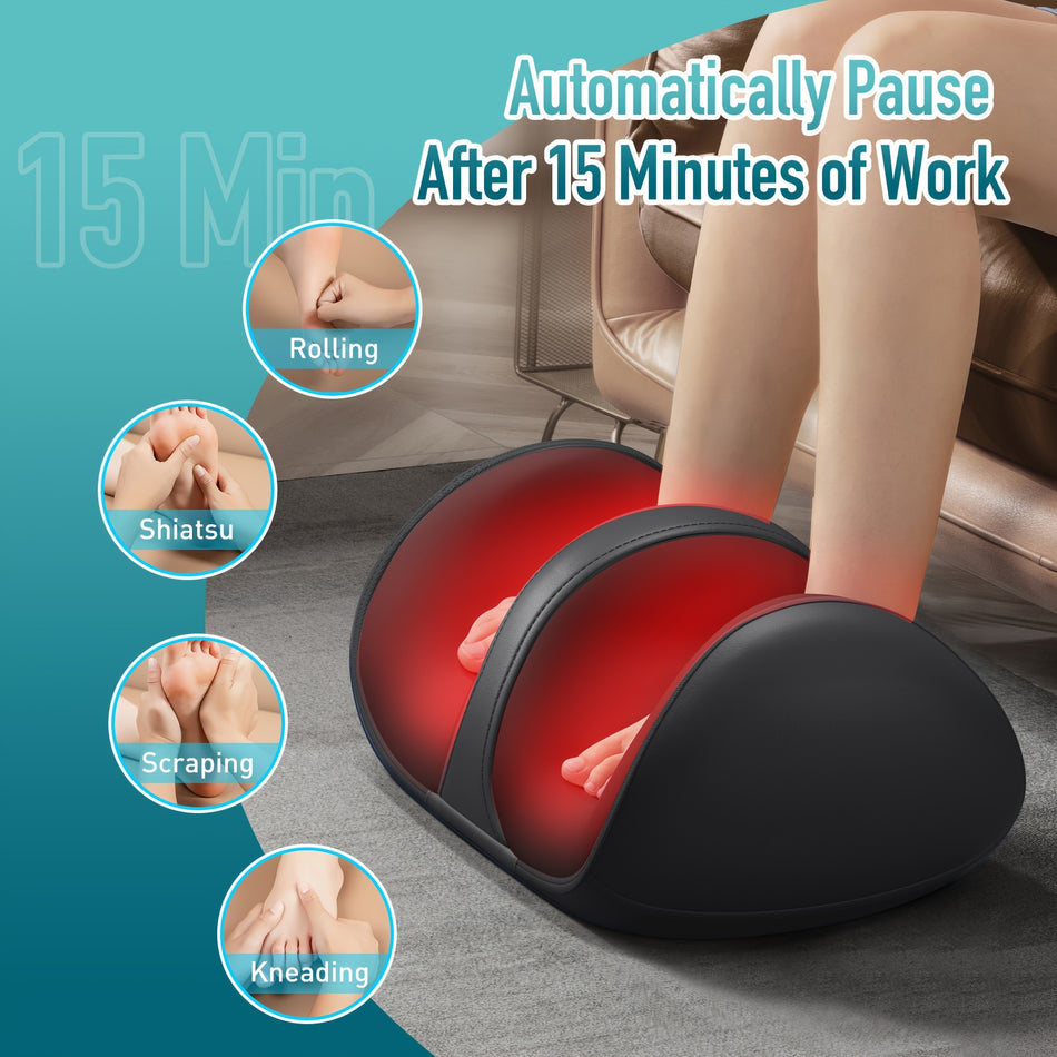 Cordless Shiatsu Foot And Calf Massager With Heat - Ideal Gift For Parents And Friends - Cyprus