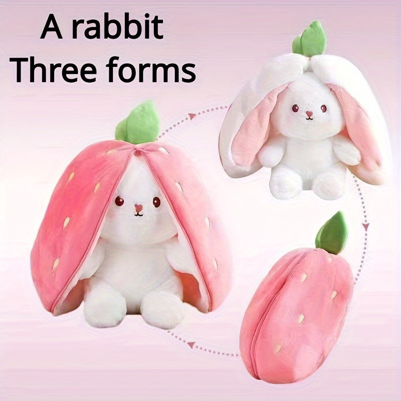 Adorable poupée en peluche de lapin rose pour 0 à 3 ans