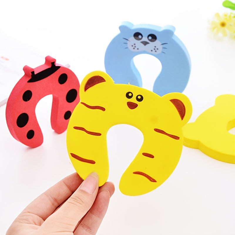 5pcs Random Style Baby Child Safety Door Stopper Animal Foam Door Clip Christmas, Halloween, Thanksgiving Day Gift - PT00321