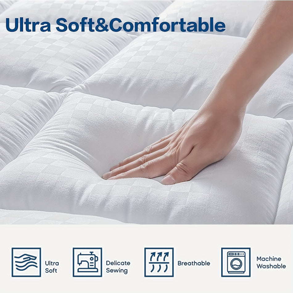 Lüks Soğutma Peluş Yastık Üst Yatak Topper - Ultimate Comfort & Destek - Kıbrıs