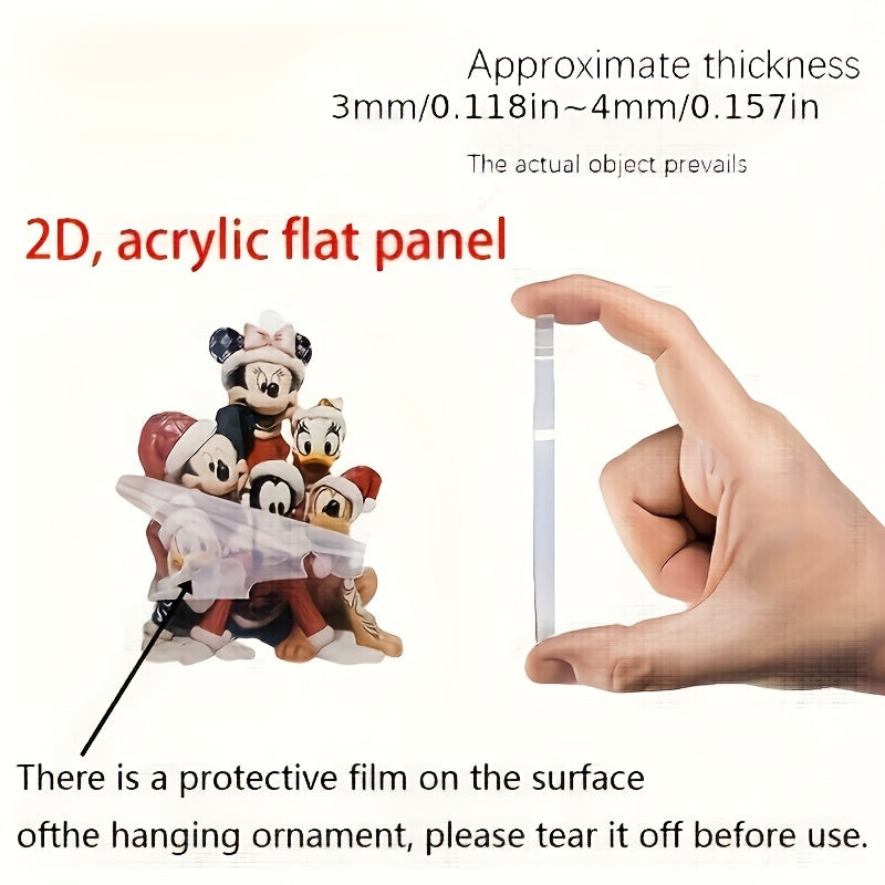 Authorized Stitch 2D Acrylic Flat Panel Christmas Ornament - No Electricity Required - UME Brand - Cyprus