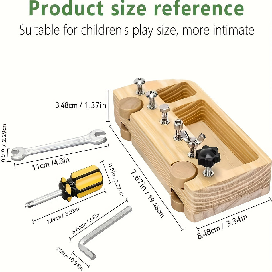 Montessori Wooden Screws Buses Sensory Toys - Cyprus