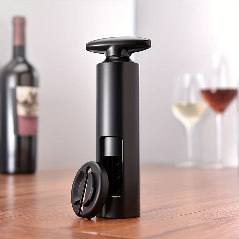 Effortless T-Shaped Manual Wine Bottle Opener, Plastic Corkscrew - Cyprus