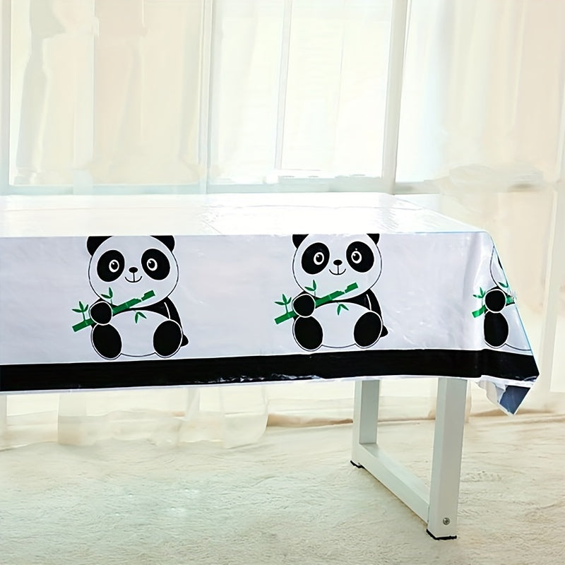 🔵 Cute Baby Panda Table Cover - Perfect for Panda Themed Birthday Party Supplies Eid Al-Adha Mubarak - Cyprus