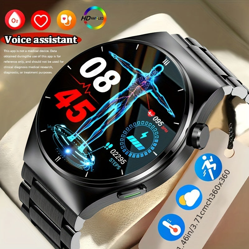 Touchscreen Smartwatch with Sleep Temperature, Multiple Sports Modes - Cyprus